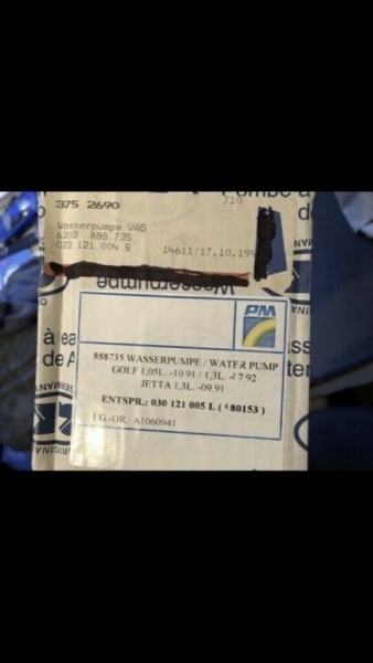 Wasserpumpe Golf 10/91 - 7/92 1-1,3l / Jetta 1,3l -9/91